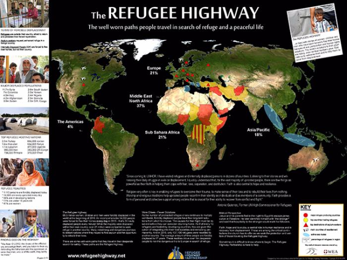 Map of the Refugee Highway (updated summer 2016)